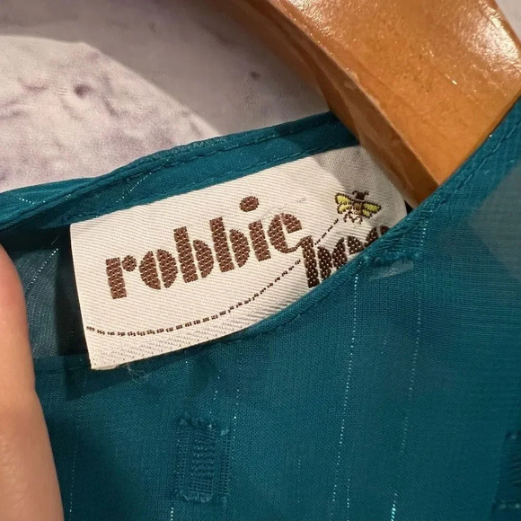 Robbie Bee Vintage Short Sleeve Sheer Dress‎ Size Medium - Picture 9 of 11